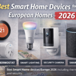 Best Smart Home Devices Europe 2026 including thermostat, lighting, and security
