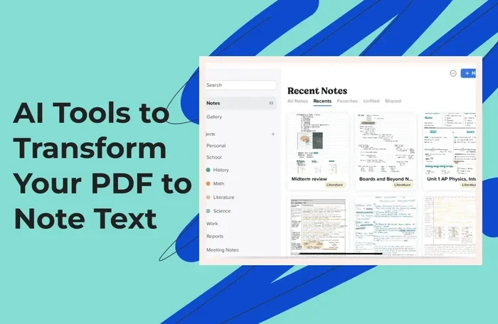 Best AI tool to convert PDF to notes for students