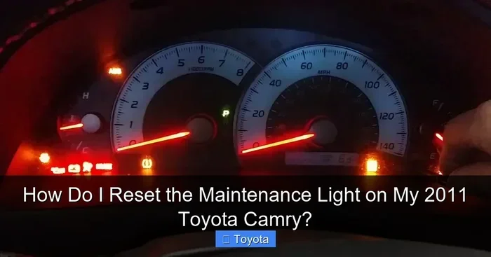 How to Turn Off Maint Reqd Light Toyota Camry Fast