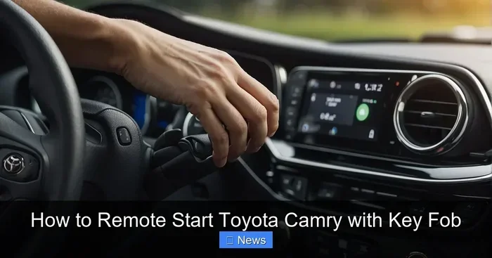 Does Toyota Camry Have Remote Start Find Out Now