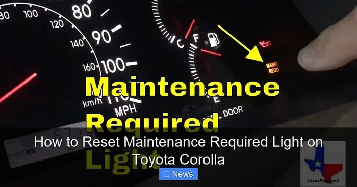 How to Turn Maintenance Light Off Toyota Corolla Fast