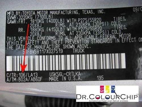Where Is The Paint Code On A Toyota Step By Step Guide